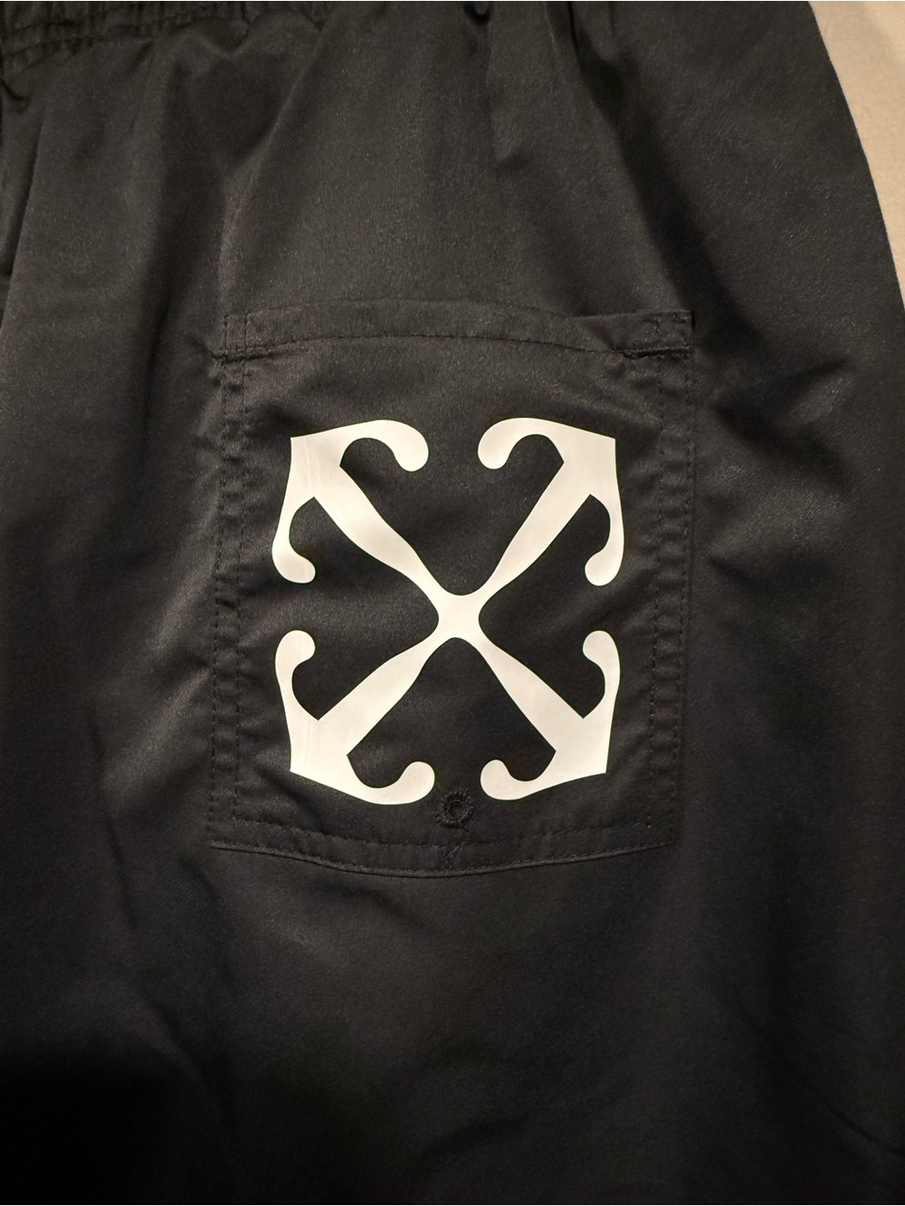 Off-white Men's Black Logo nylon Swim Shorts image 7